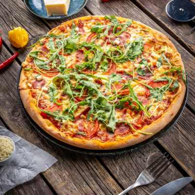 Rukkolás pizza
